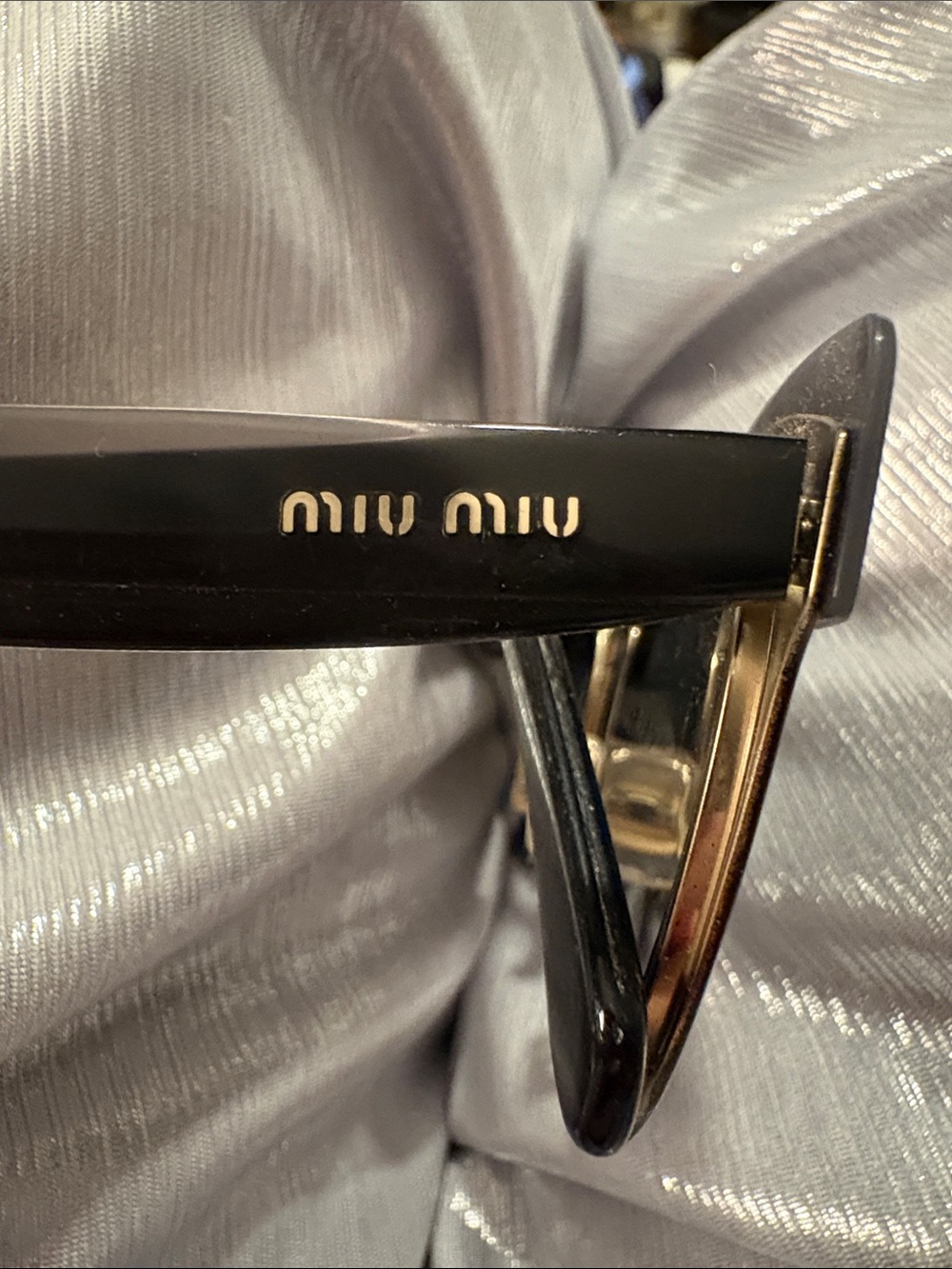 Miu Miu Dark Grey Shield Cat-Eye Sunglasses - Picture 2 of 4